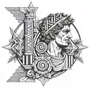 caesar history tattoo design idea