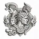 caesar history tattoo design idea