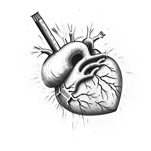 Crying Heart tattoo design idea
