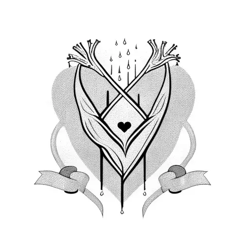 Crying Heart tattoo design idea