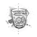 gin tonic drink tattoo design idea