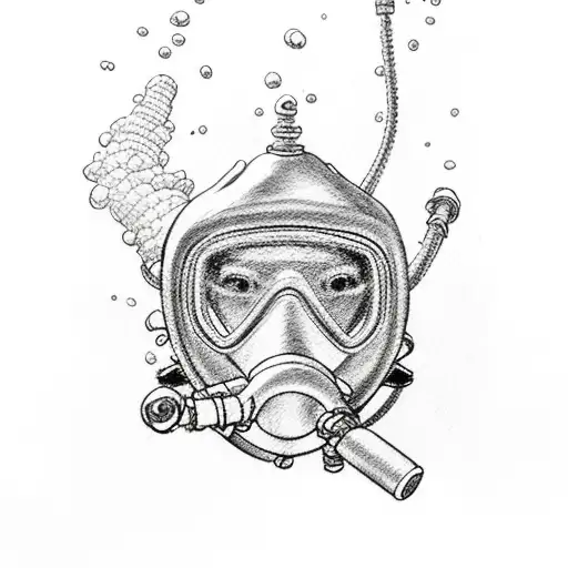 scuba friends tattoo design idea