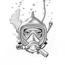 scuba friends tattoo design idea