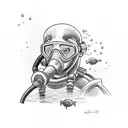 scuba friends tattoo design idea