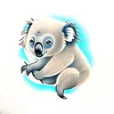 koala bear, monkey , tree tattoo design idea