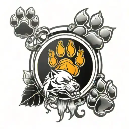 Cyber Security, Family, Crossfit, Dog paw print tattoo design idea