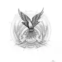 Phoenix and Persepolis tattoo design idea