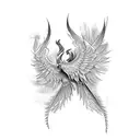 Phoenix and Persepolis tattoo design idea