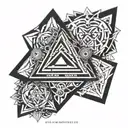 trinity husband wife tattoo design idea