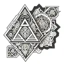 trinity husband wife tattoo design idea