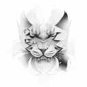 Darkness thoughts Stuttering tattoo design idea