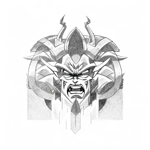 Broly tattoo design idea
