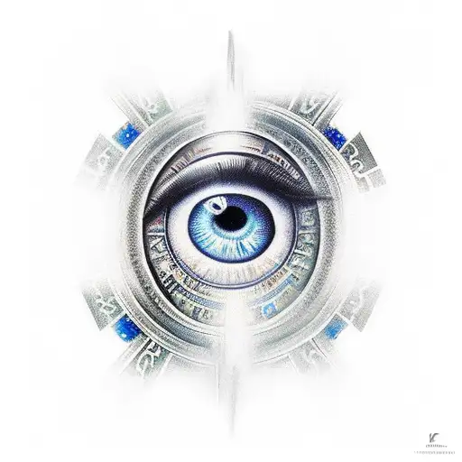 eye of horus  six number tattoo design idea