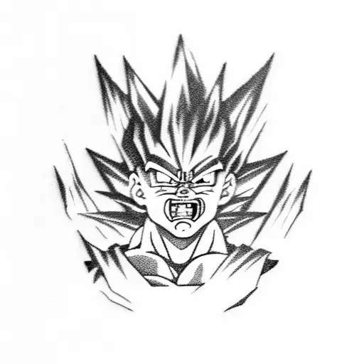 mayan dragon ball z fire tattoo design idea