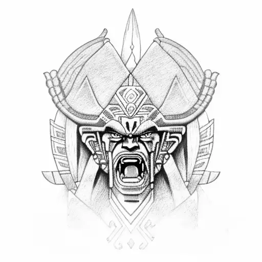 mayan warrior broly  tattoo design idea