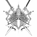 anime sword tattoo design idea