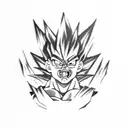 mayan dragon ball z fire tattoo design idea