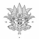 mayan dragon ball z fire tattoo design idea