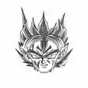 mayan dragon ball z fire tattoo design idea