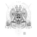 mayan warrior broly  tattoo design idea