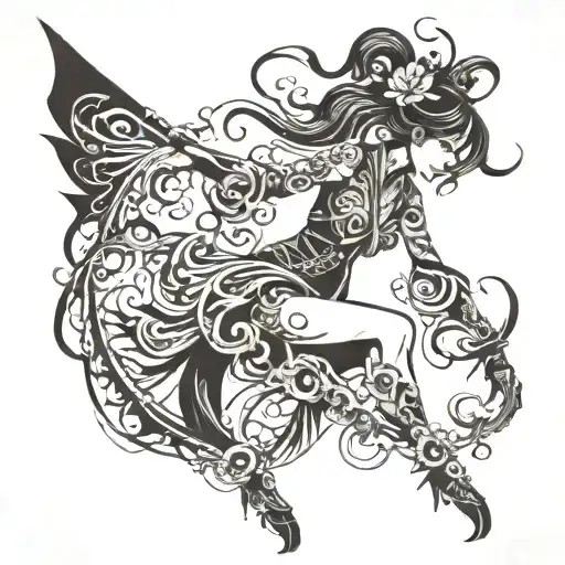 shadow dancer tattoo design idea