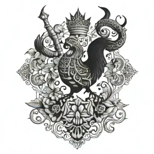 blue division spain tattoo design idea