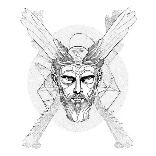 Icarus and Greco Roman design  tattoo design idea