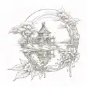 take me to the lakes where all the poets died. i will go to secret gardens in my mind. people need a key to get to. only tattoo design idea