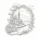 take me to the lakes where all the poets died. i will go to secret gardens in my mind. people need a key to get to. only tattoo design idea