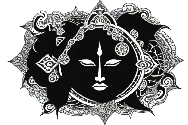 yoga shiva 3rd eye tattoo design idea