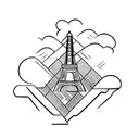 golden gate bridge + Eiffel Tower tattoo design idea