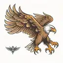 eagle burning its wings tattoo design idea
