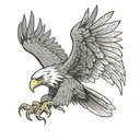 eagle burning its wings tattoo design idea
