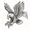 eagle burning its wings tattoo design idea