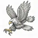 eagle burning its wings tattoo design idea