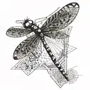dragonfly + c + 61 + 56 tattoo design idea