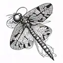 dragonfly + c + 61 + 56 tattoo design idea