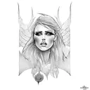 morrigan goddess tattoo design idea