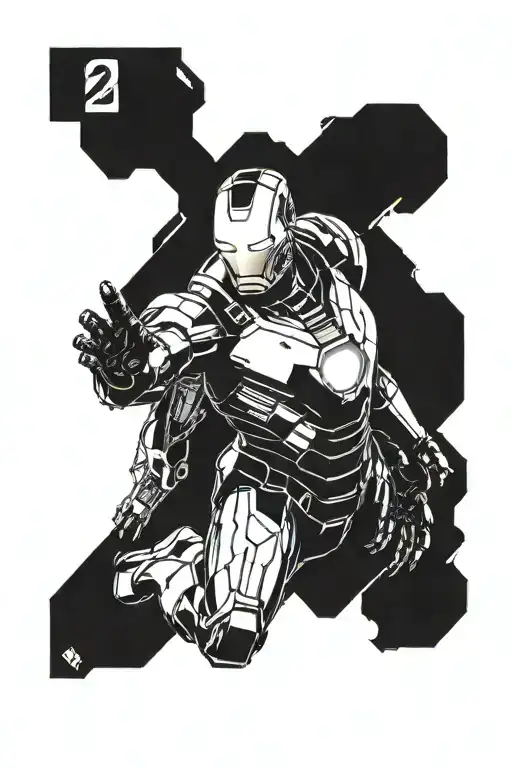 iron man tattoo design idea