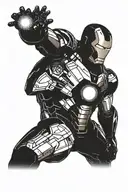 iron man tattoo design idea