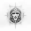 croix jesus tattoo design idea