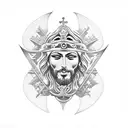 croix jesus tattoo design idea