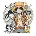 one piece anime tattoo design idea