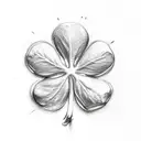 5 leaf clover tattoo design idea