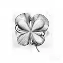 5 leaf clover tattoo design idea