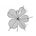 5 leaf clover tattoo design idea