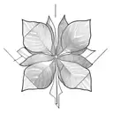 5 leaf clover tattoo design idea