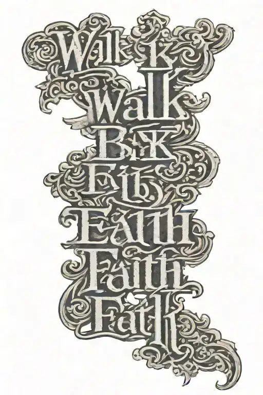 walk by faith not by sight ambigram tattoo tattoo design idea