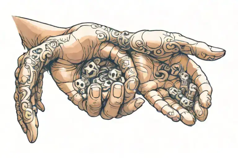 mom 3 boys hand and puts tattoo design idea