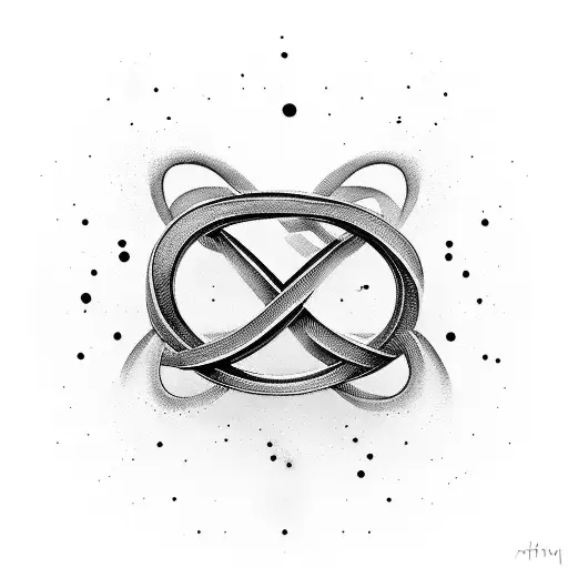 infinity symbol worded in chaos tattoo design idea